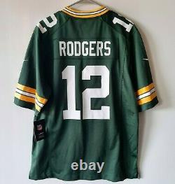 NFL Official On Field Jersey Green Bay Packers #12 Rodgers Size Medium, NWT