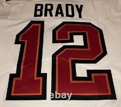 NFL Tampa Bay Buccaneers Nike White Tom Brady Vapor Elite Jersey Size 48 SBLV/55