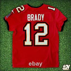 NFL Tom Brady Tampa Bay Buccaneers Elite Authentic Captain Red 44 Jersey Nwt