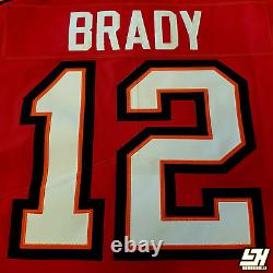 NFL Tom Brady Tampa Bay Buccaneers Elite Authentic Captain Red 44 Jersey Nwt