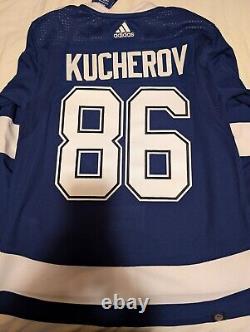 NHL Adidas Primegreen Tampa Bay Lightning Nikita Kucherov Hockey Jersey, Size 50