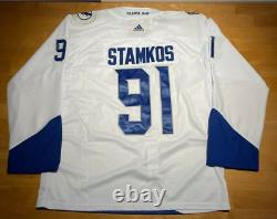 NHL Hockey Tampa Bay Lightning Steven Stamkos #91 Jersey Large adidas White