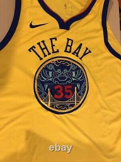 NIKE Authentic Jersey WARRIORS Chinese New Year Stitched 35 DURANT 56 The Bay