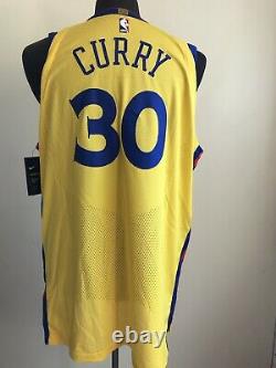 NIKE Authentic WARRIORS Jersey SZ52 PROSPERITY #30 CURRY Embroidered The Bay