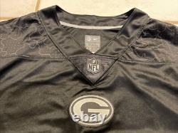 NIKE Green Bay Packers Davante Adams NFL Reflective Jersey Black Men's 3XL