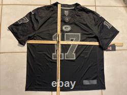 NIKE Green Bay Packers Davante Adams NFL Reflective Jersey Black Men's 3XL