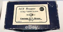 NJ Custom Brass ACF 2-Bay Covered Hopper, 2980 series, original box