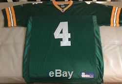 NWOT Vintage AUTHENTIC Reebok Green Bay Packer Brett Favre Jersey 52 XL Sewn