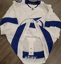 NWT Adidas MiC Team Issued Authentic Pro Stock Tampa Bay Lightning Jersey Sz 54