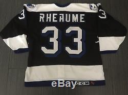 NWT Authentic CCM Manon Rheaume Tampa Bay Lightning Autographed NHL Jersey SZ 52