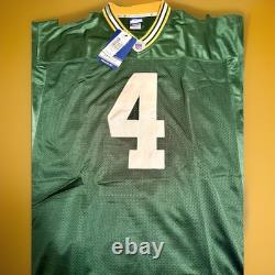 NWT Brett Favre On Field Jersey Green Bay Packers Size 52 XL Stitched Reebok