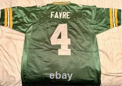 NWT Brett Favre On Field Jersey Green Bay Packers Size 52 XL Stitched Reebok