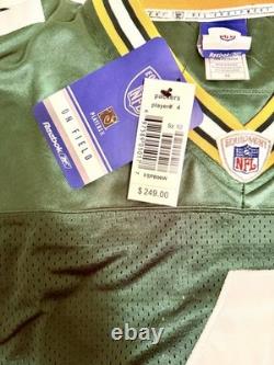 NWT Brett Favre On Field Jersey Green Bay Packers Size 52 XL Stitched Reebok
