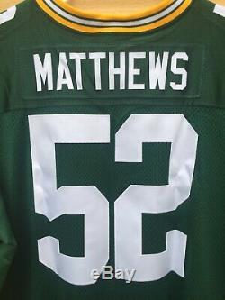 NWT Clay Matthews Green Bay Packers authentic Nike OnField Jersey (size 56) 3XL