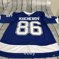 NWT Men's Adidas Tampa Bay Lightning Nikita Kucherov Jersey Blue Sz 50