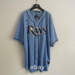NWT Mens Nike Tampa Bay Rays Jersey in Light Blue- XXL