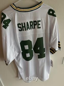 NWT Mitchell & Ness Green Bay Packers Sterling Sharpe White Road Jersey XL