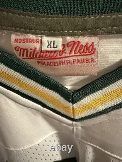 NWT Mitchell & Ness Green Bay Packers Sterling Sharpe White Road Jersey XL