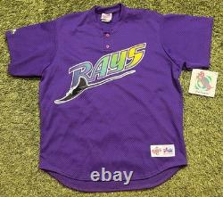 NWT'S Majestic Diamond Collection Tampa Bay Devil Rays MLB Jersey Mens XL 90s