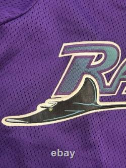 NWT'S Majestic Diamond Collection Tampa Bay Devil Rays MLB Jersey Mens XL 90s