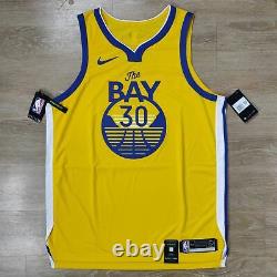 NWT Stephen Curry Warriors Nike Authentic Statement The Bay Jersey size 52 new