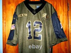 NWT TAMPA BAY BUCS TOM BRADY GREEN 2021 SALUTE OF SERVICE Jersey, SIZE LARGE