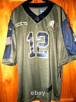 NWT TAMPA BAY BUCS TOM BRADY GREEN 2021 SALUTE OF SERVICE Jersey, SIZE XL