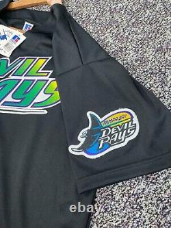 NWT Tampa Bay Devil Rays Authentic Russell Alternate Black Jersey XXL