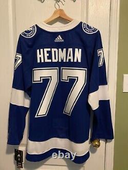 NWT Tampa Bay Lightning Home Jersey Hedman Adidas Size 52 With2020 Finals Patch