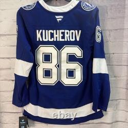 NWT Tampa Bay Lightning Nikita Kucherov Fanatics Premium Stitched Home Jersey 42