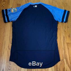 NWT Tampa Bay Rays FAUXBACK throwback Majestic FLEX Base jersey sz 44 L Large