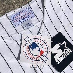NWT VINTAGE STARTER MLB Tampa Bay Devil Rays Pinstripe Jersey XL White