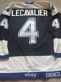 NWT Vintage Lecavalier CCM Tampa Bay Lightning Authentic Hockey Jersey Black 54