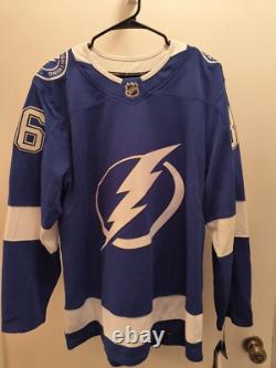 New 2016 Adidas Tampa Bay Lightning Jersey #86 Kucherov Size 50 Blue/White
