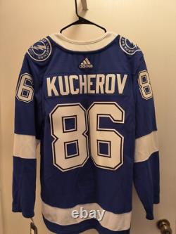 New 2016 Adidas Tampa Bay Lightning Jersey #86 Kucherov Size 50 Blue/White