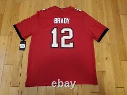 New 2020 Nike Tom Brady TAMPA BAY BUCCANEERS 12 Mens NFL Team Replica JERSEY XXL