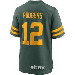 New 2021 NFL Aaron Rodgers Green Bay Packers Nike Alternate Game Player Jersey