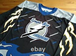 New 3XL Tampa Bay Lightning Fan Concept Reverse Retro Black Storm 1996 Jersey