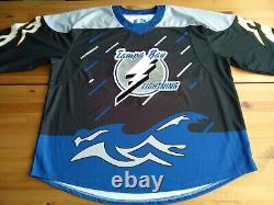 New 3XL Tampa Bay Lightning Fan Concept Reverse Retro Black Storm 1996 Jersey