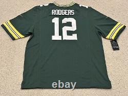 New Aaron Rodgers Authentic On Field Mens 3XL Green Bay NFL Jersey NWT