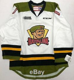 New Authentic Pro Stock CCM North Bay Batallion Hockey Player Jersey sz 54 7287