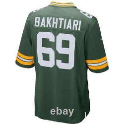 New David Bakhtiari Green Bay Packers Nike Game Player Jersey Men's 2022 NFL NWT