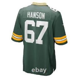 New Jake Hanson Green Bay Packers Nike Game Player Jersey Men's 2022 NFL NWT