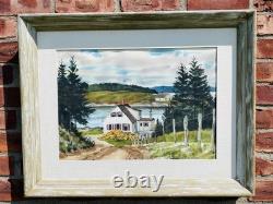 New Jersey Artist Kent Day Coes Signed Watercolor. Saint Margaret's Bay NS