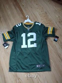 New Large Nike Authentic Limited Greey Bay Packers Aarron Rogers NFL Jersey