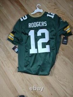 New Large Nike Authentic Limited Greey Bay Packers Aarron Rogers NFL Jersey