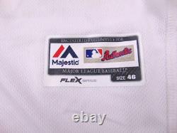 New Majestic Mlb Authentic Tampa Bay Rays White Flex Jersey Size 46