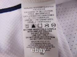 New Majestic Mlb Authentic Tampa Bay Rays White Flex Jersey Size 46