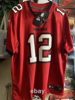 New Men's Tampa Bay Buccaneers Tom Brady Nike Red Vapor Limited Jersey Size XL