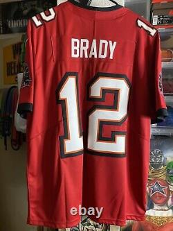 New Men's Tampa Bay Buccaneers Tom Brady Nike Red Vapor Limited Jersey Size XL